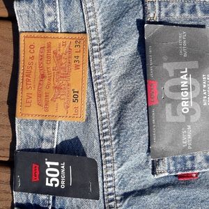 Levi's 501 Original blue jeans 34x32 NWT Cotton Levi's Premium